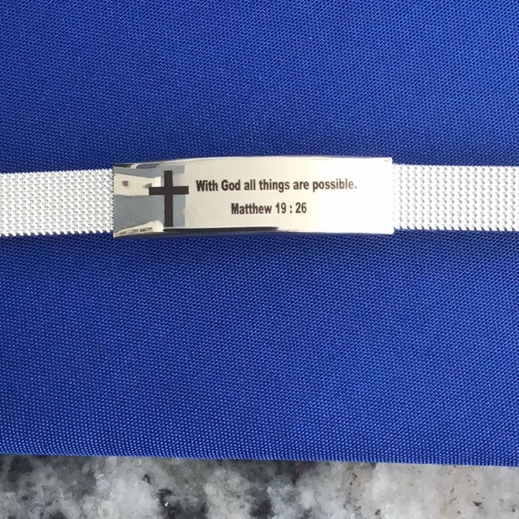 Stainless Steel Bible Verse Bracelet - Picture 4 of 6